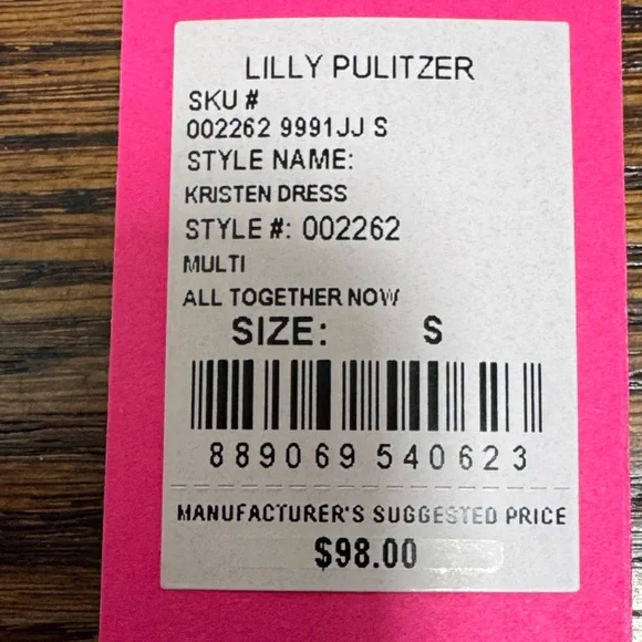 NWT! Size small Lilly Pulitzer Kristen Swing Dress Multi All Together Now Print - Picture 5 of 5